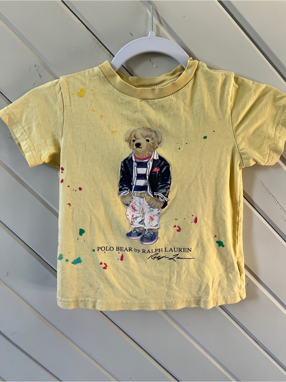 Polo by Ralph Lauren Yellow Kids Polo Bear Graphic Tee
